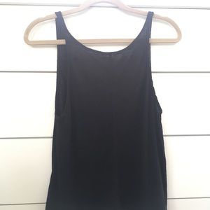 Free People Black Ribbed Tank Top